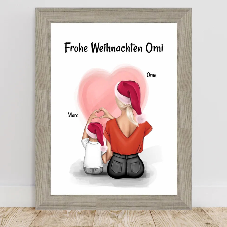 Poster mit Rahmen Beige 2