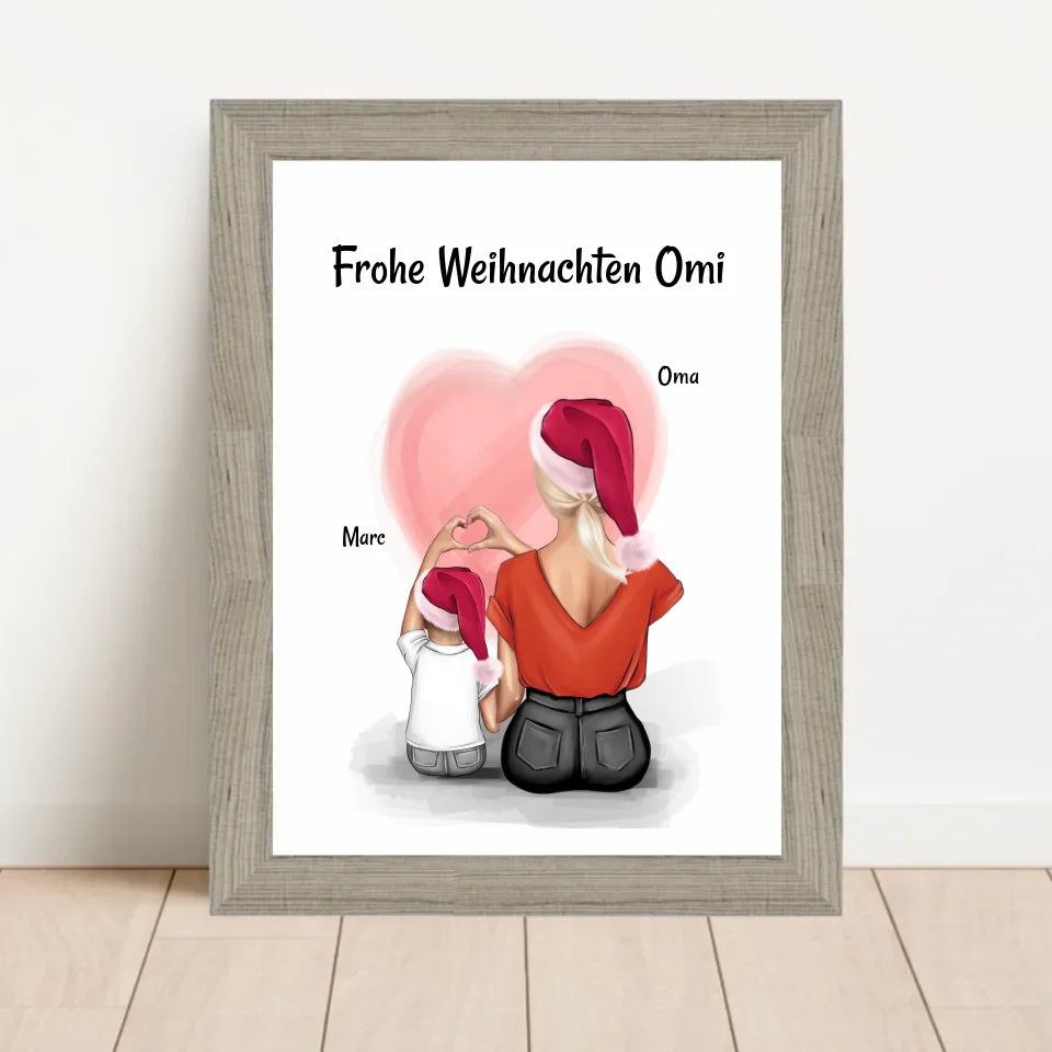 Poster mit Rahmen Beige 1