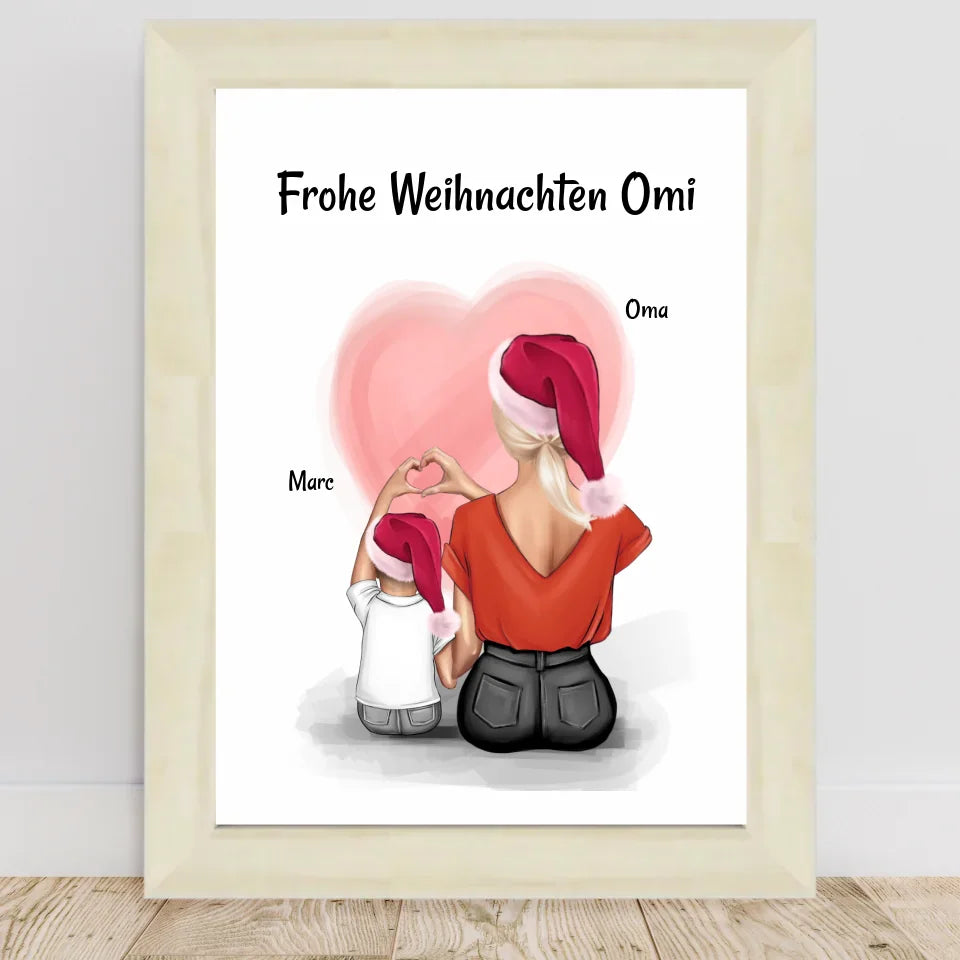 Poster mit Rahmen Hellholz 1