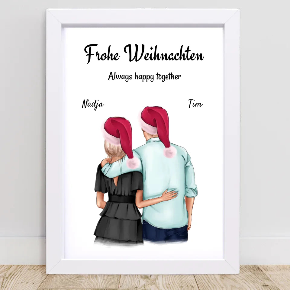 Poster mit Rahmen Weiß 2