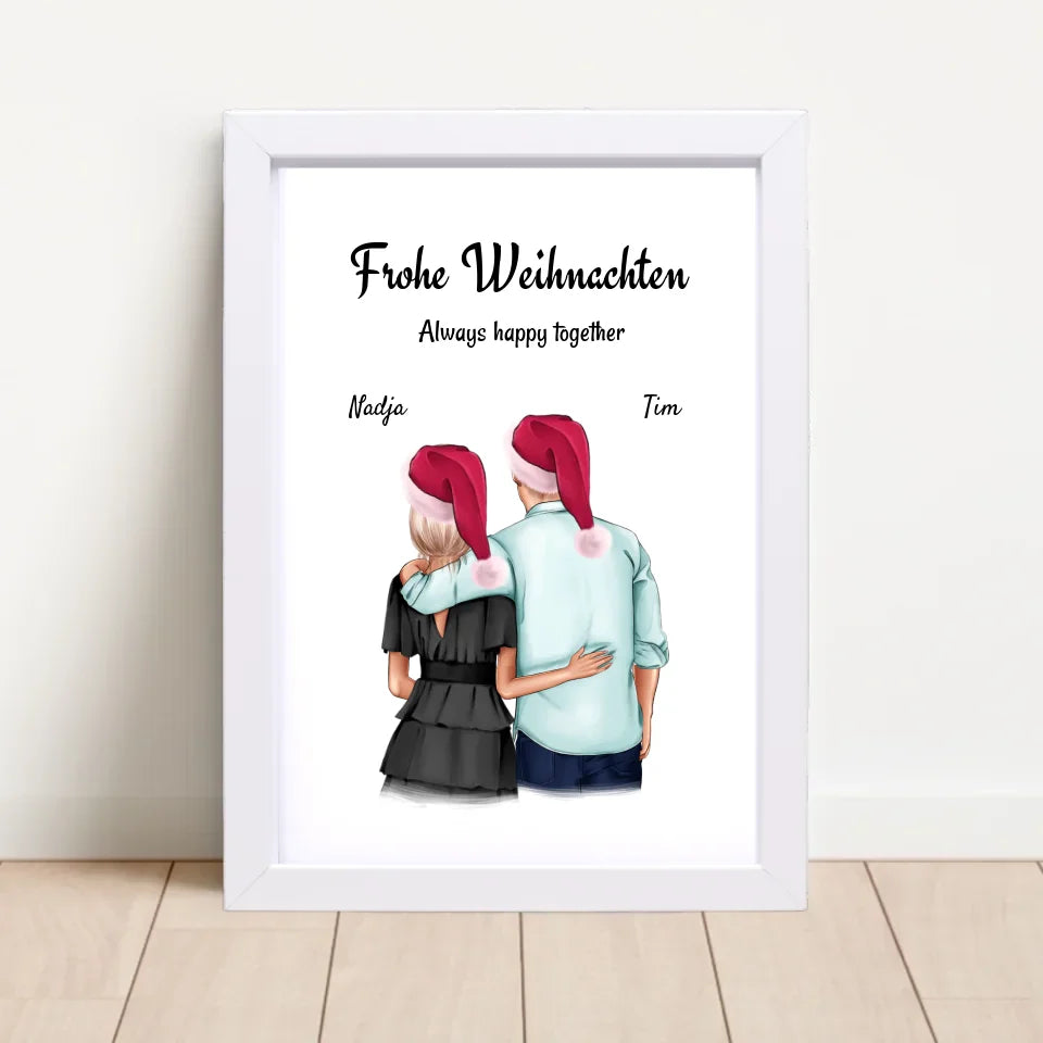 Poster mit Rahmen Weiß