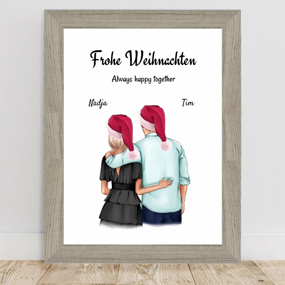 Poster mit Rahmen Beige 2