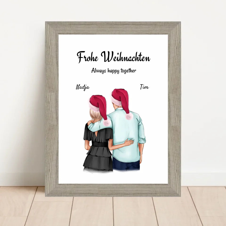 Poster mit Rahmen Beige 1