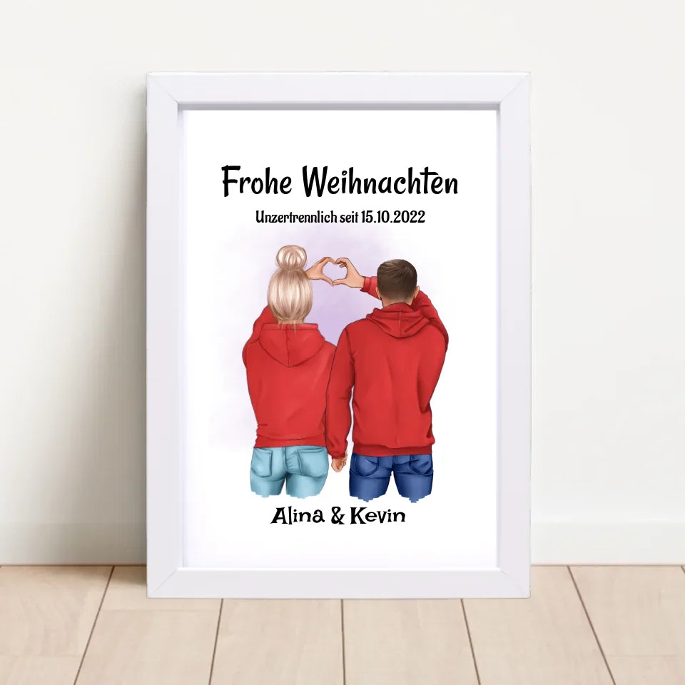 Poster mit Rahmen Weiß