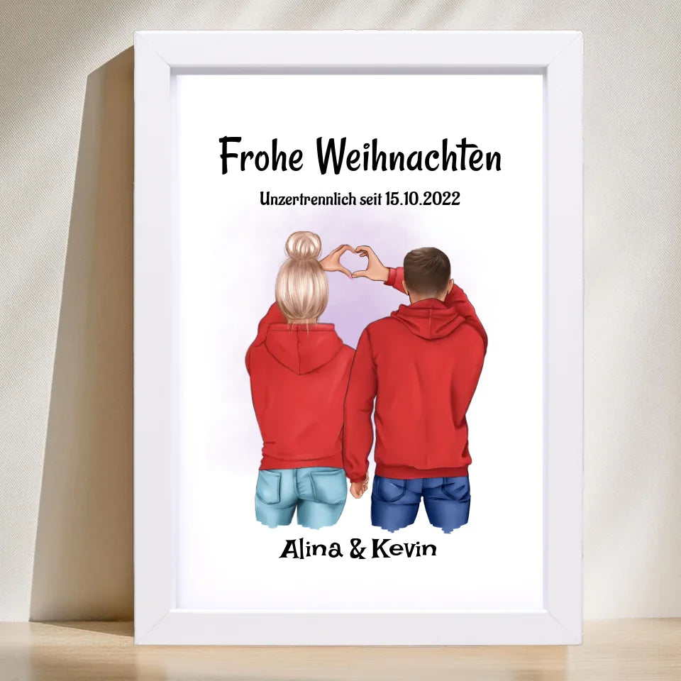 Poster mit Rahmen Weiß 1