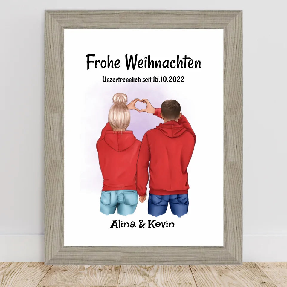 Poster mit Rahmen Beige 2