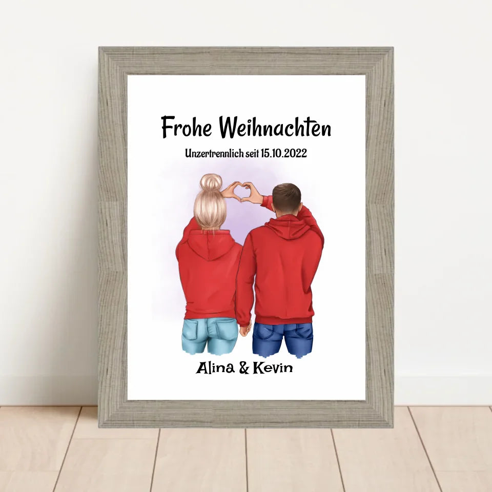 Poster mit Rahmen Beige 1