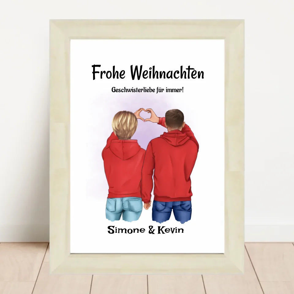 Poster mit Rahmen Hellholz 2