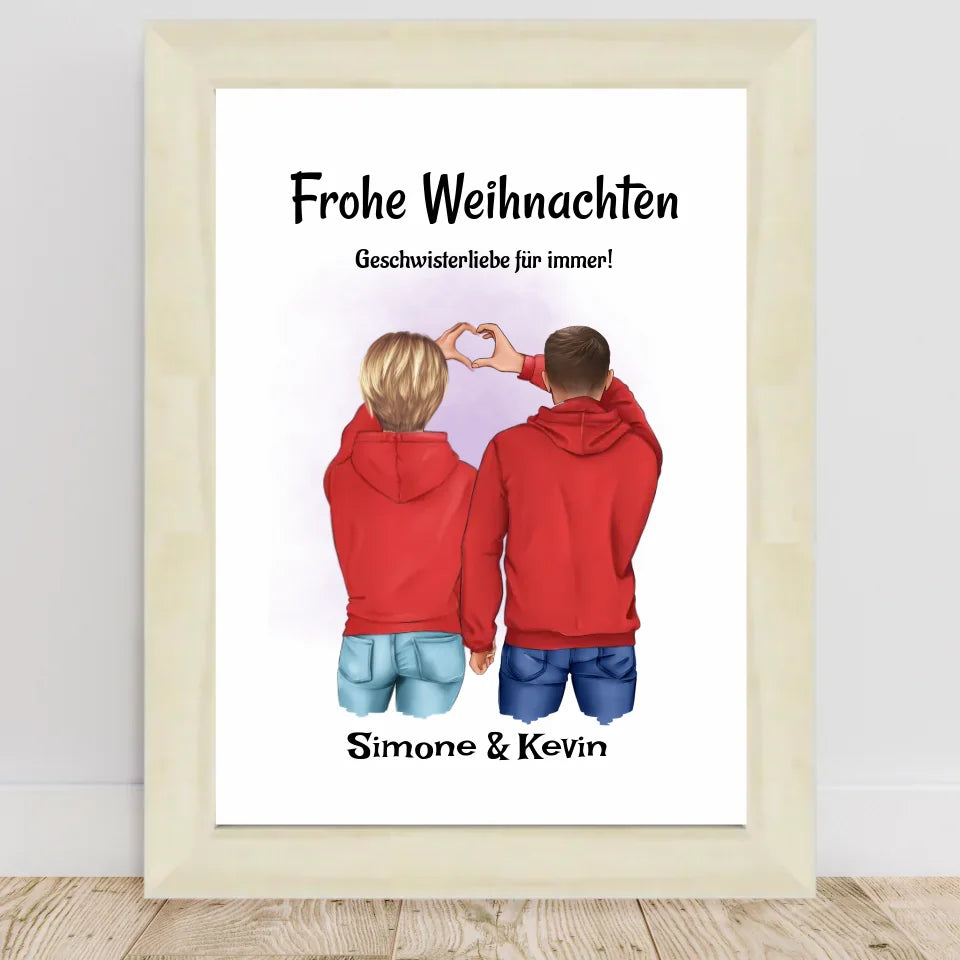 Poster mit Rahmen Hellholz 1