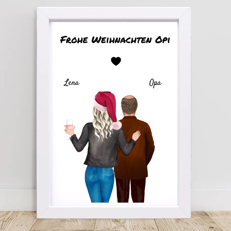 Poster mit Rahmen Weiß 2