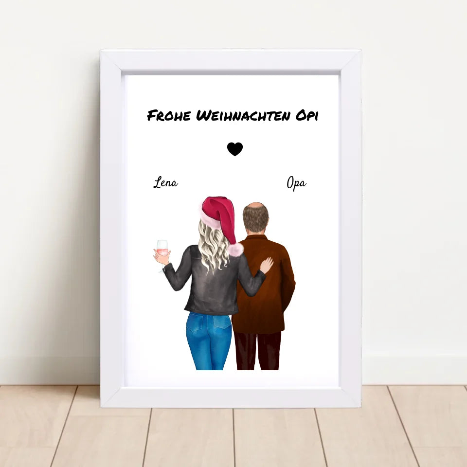 Poster mit Rahmen Weiß