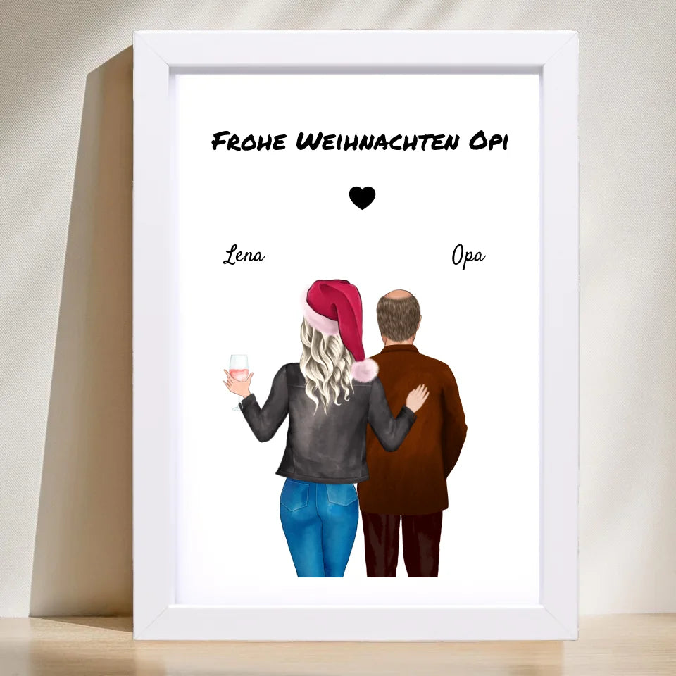 Poster mit Rahmen Weiß 1