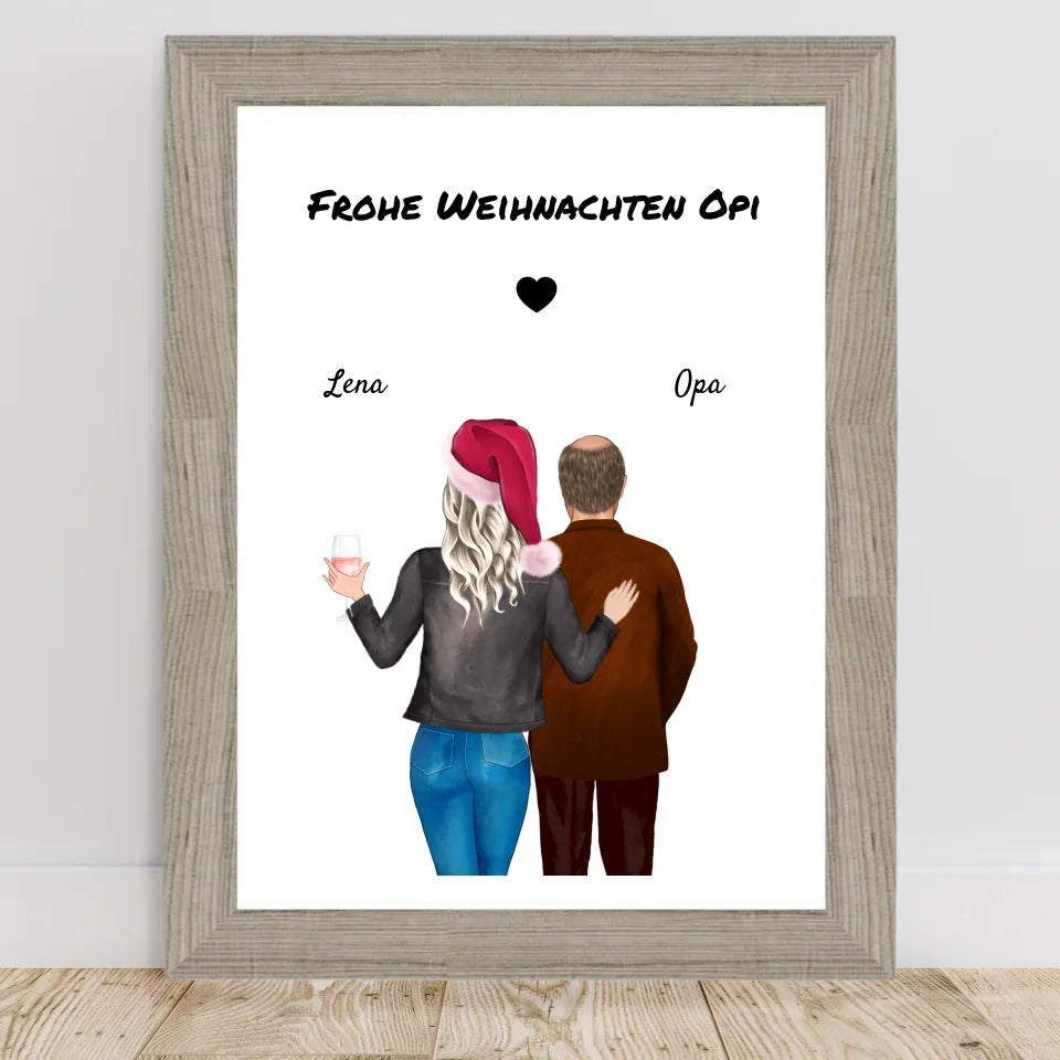 Poster mit Rahmen Beige 2