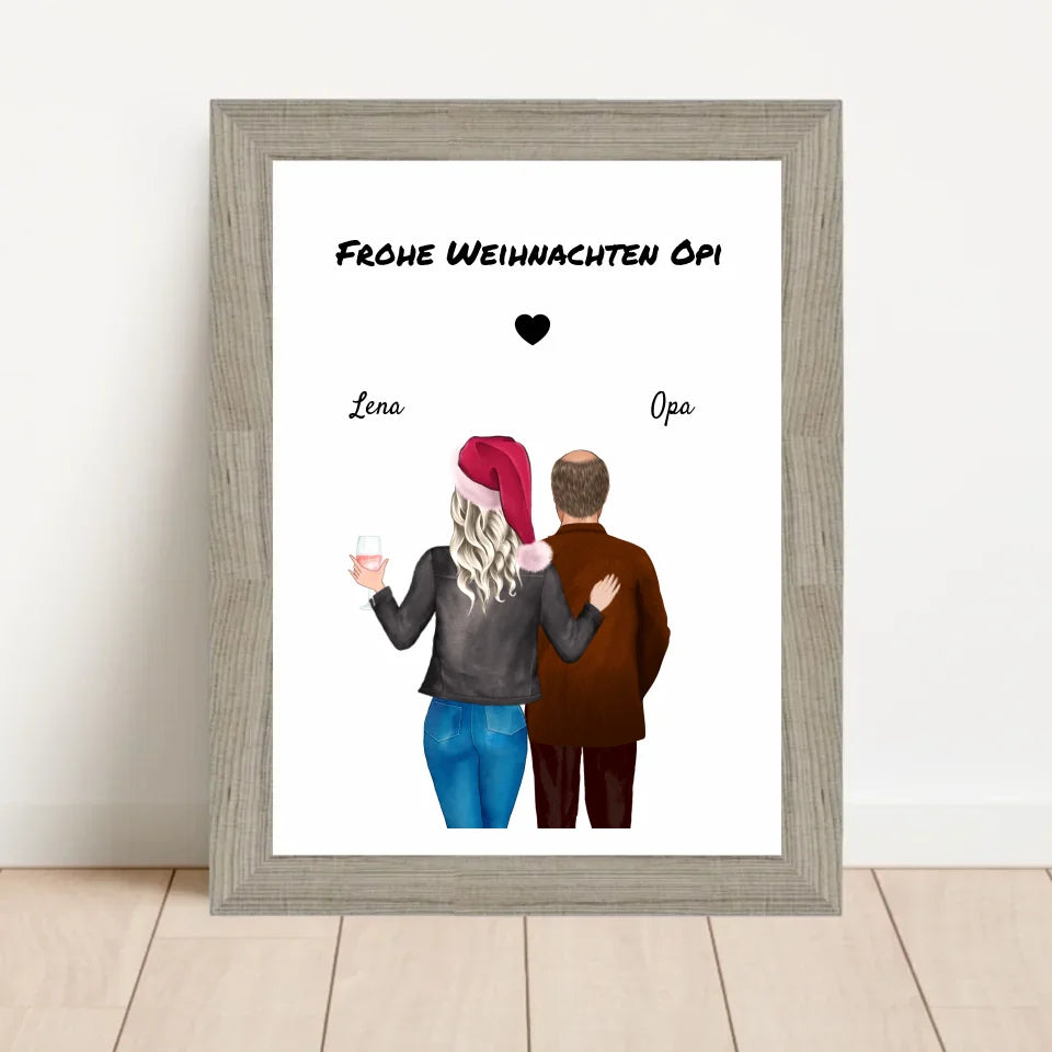 Poster mit Rahmen Beige 1