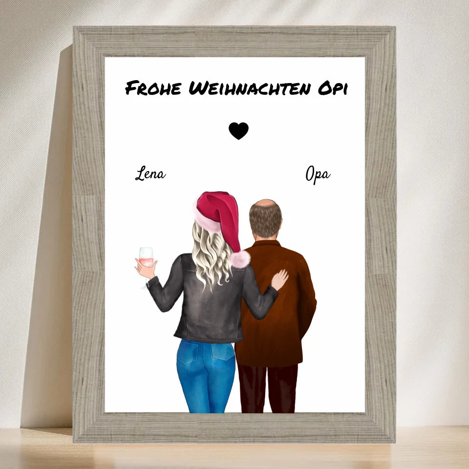 Poster mit Rahmen Beige 3