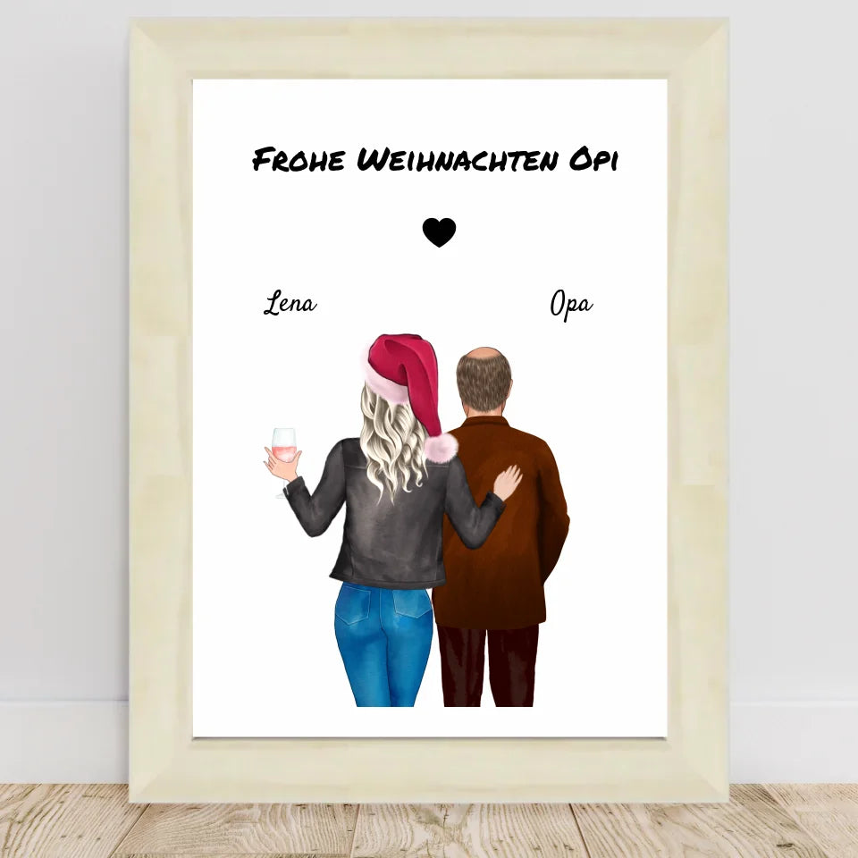 Poster mit Rahmen Hellholz 1