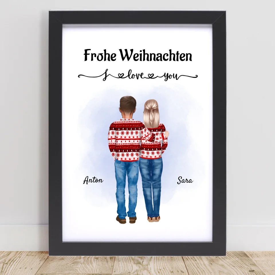 Oma & Opa Weihnachtsgeschenk Posterdruck - Cantty