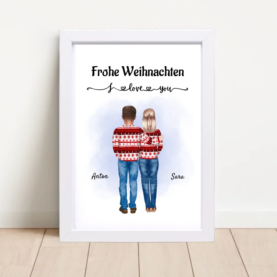 Poster mit Rahmen Weiß