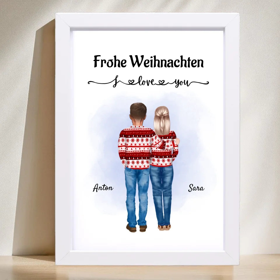 Poster mit Rahmen Weiß 1