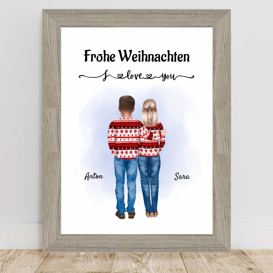 Poster mit Rahmen Beige 2