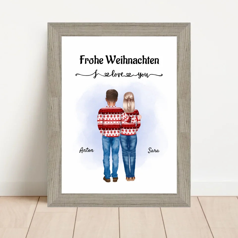 Poster mit Rahmen Beige 1