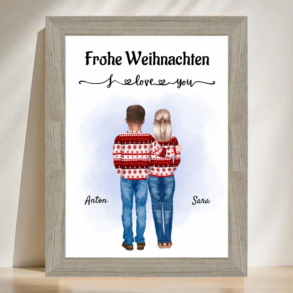 Poster mit Rahmen Beige 3