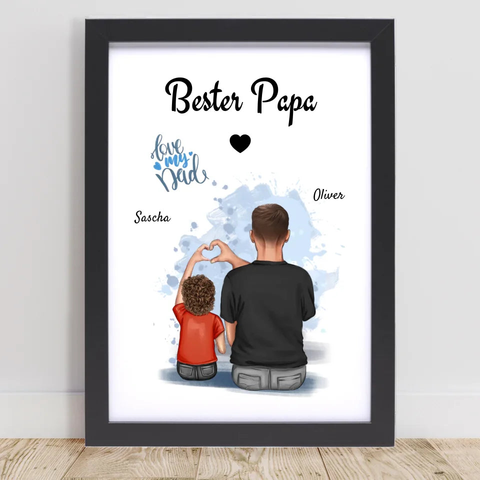 Poster mit Rahmen Schwarz 1