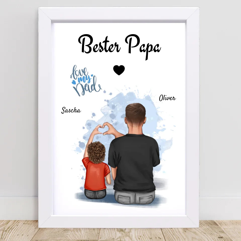 Poster mit Rahmen Weiß 2