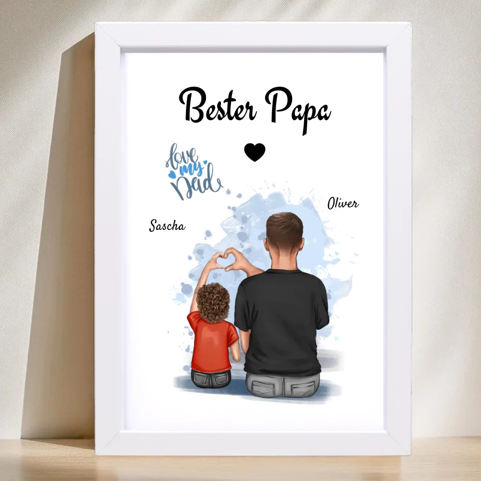 Poster mit Rahmen Weiß 1