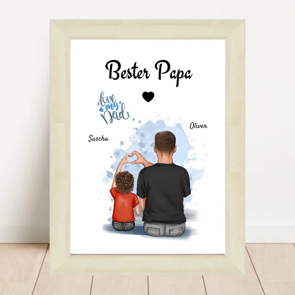 Poster mit Rahmen Hellholz 2