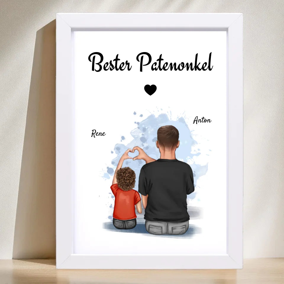 Poster mit Rahmen Weiß 1