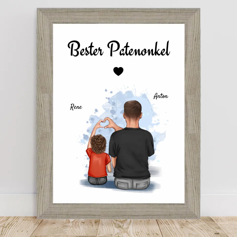Poster mit Rahmen Beige 2