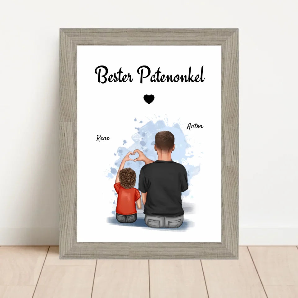 Poster mit Rahmen Beige 1