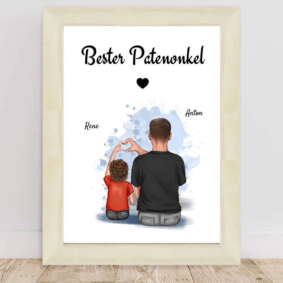 Poster mit Rahmen Hellholz 1