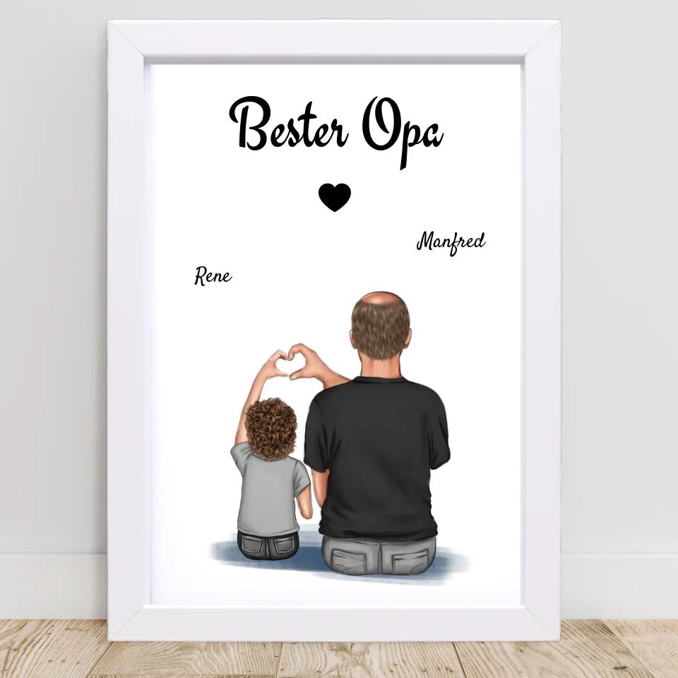 Poster mit Rahmen Weiß 2
