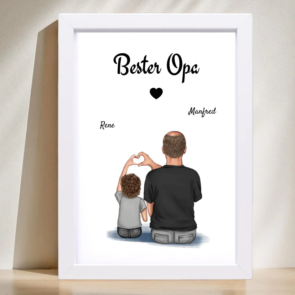 Poster mit Rahmen Weiß 1