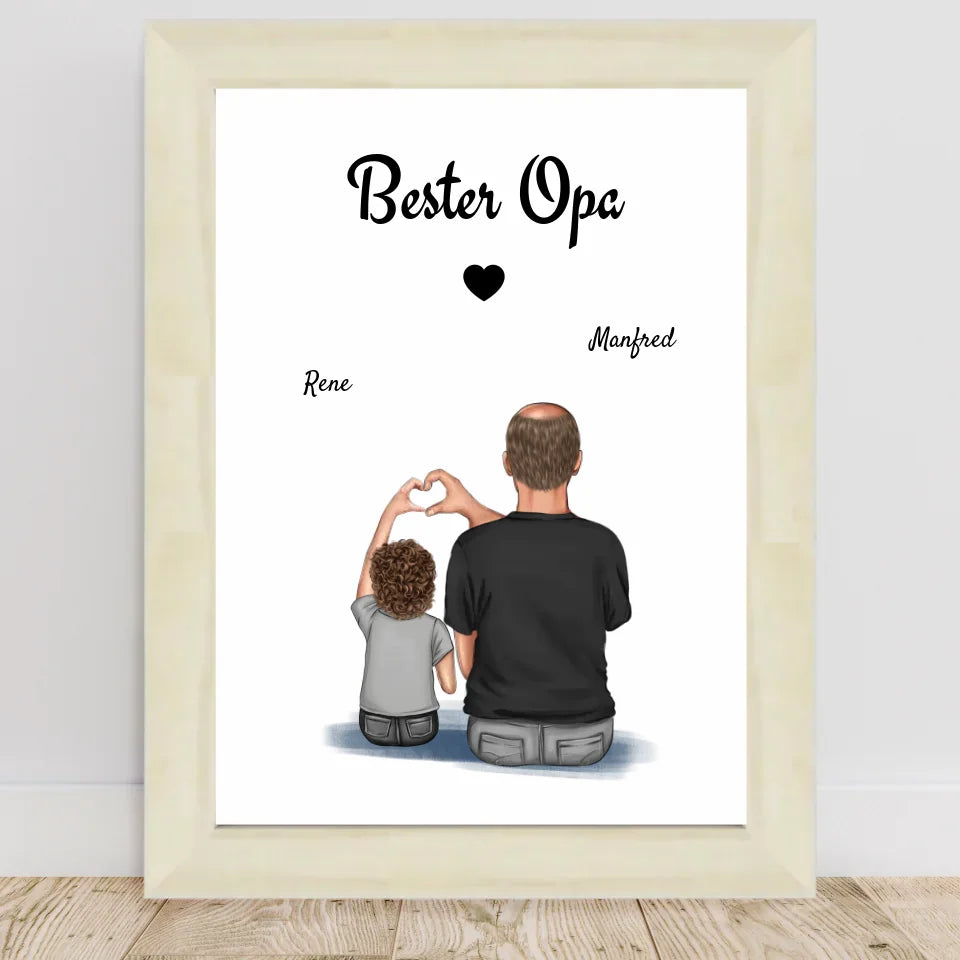 Poster mit Rahmen Hellholz 1