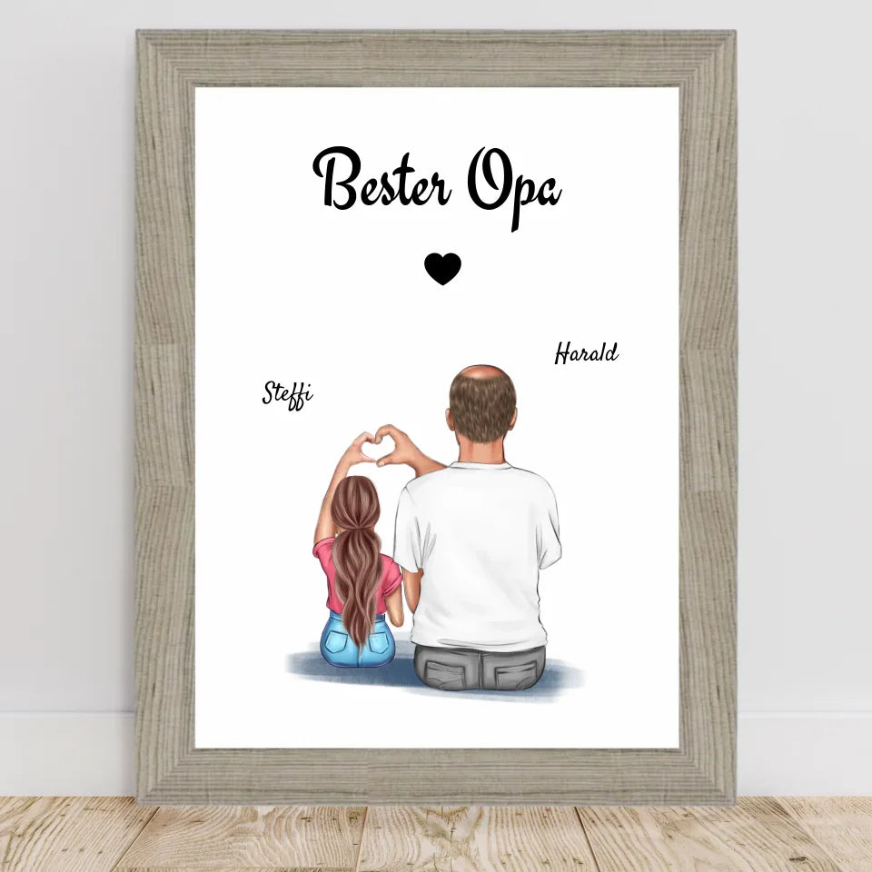 Poster mit Rahmen Beige 2