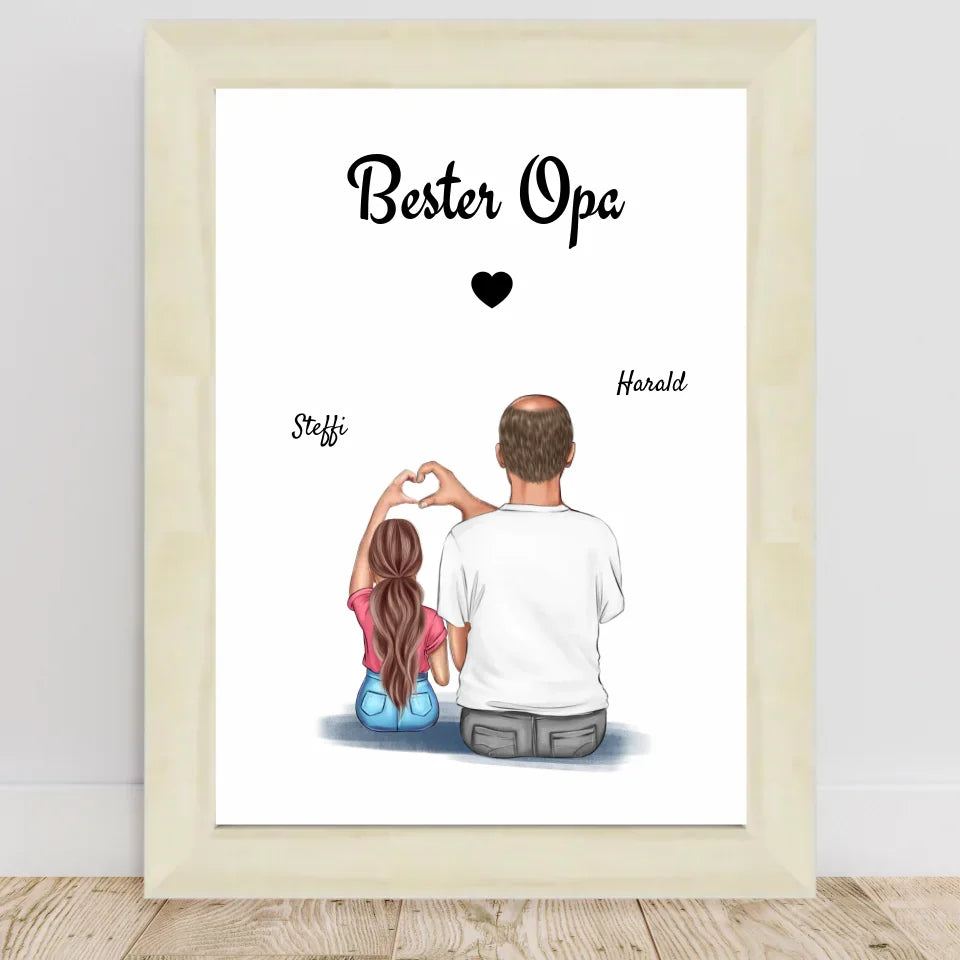 Poster mit Rahmen Hellholz 1