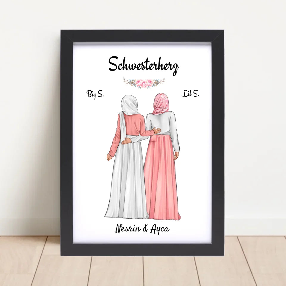 Poster mit Rahmen Schwarz 4