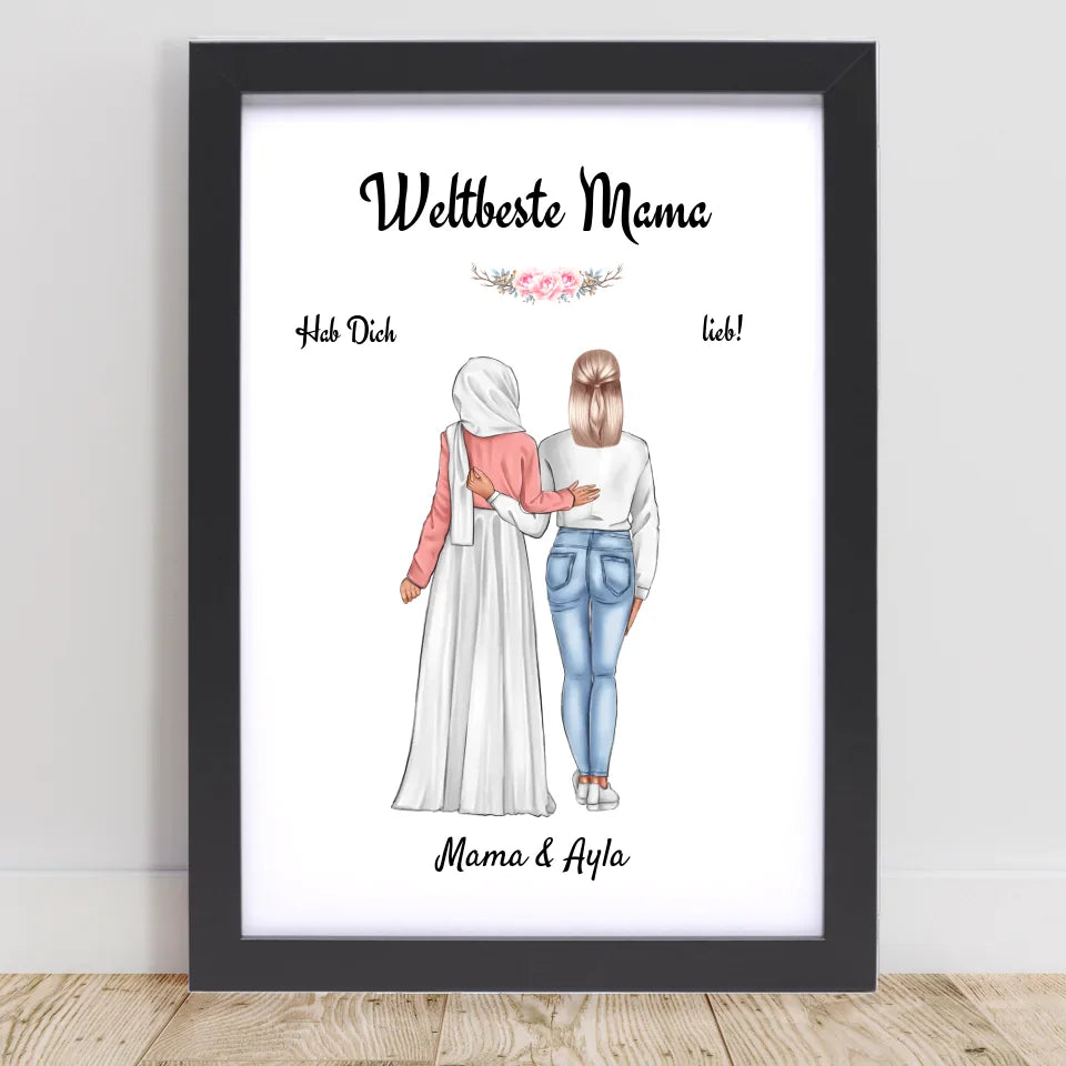 Poster mit Rahmen Schwarz 1