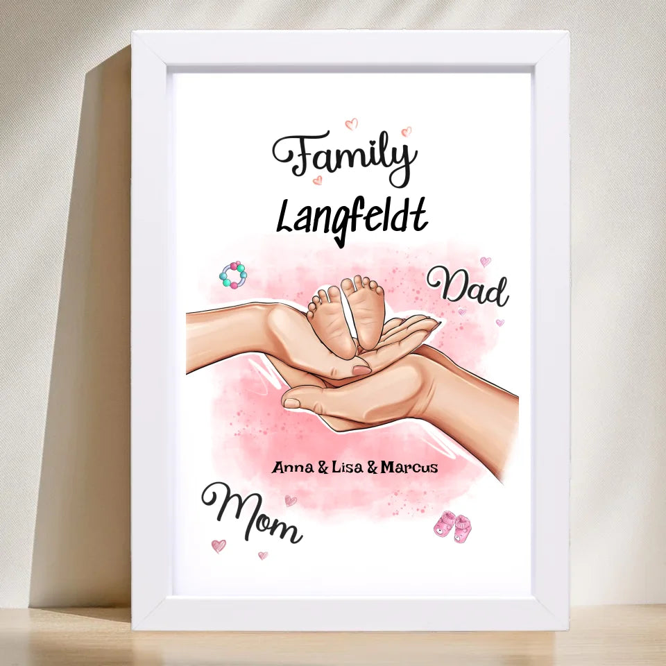 Poster mit Rahmen Weiß 1