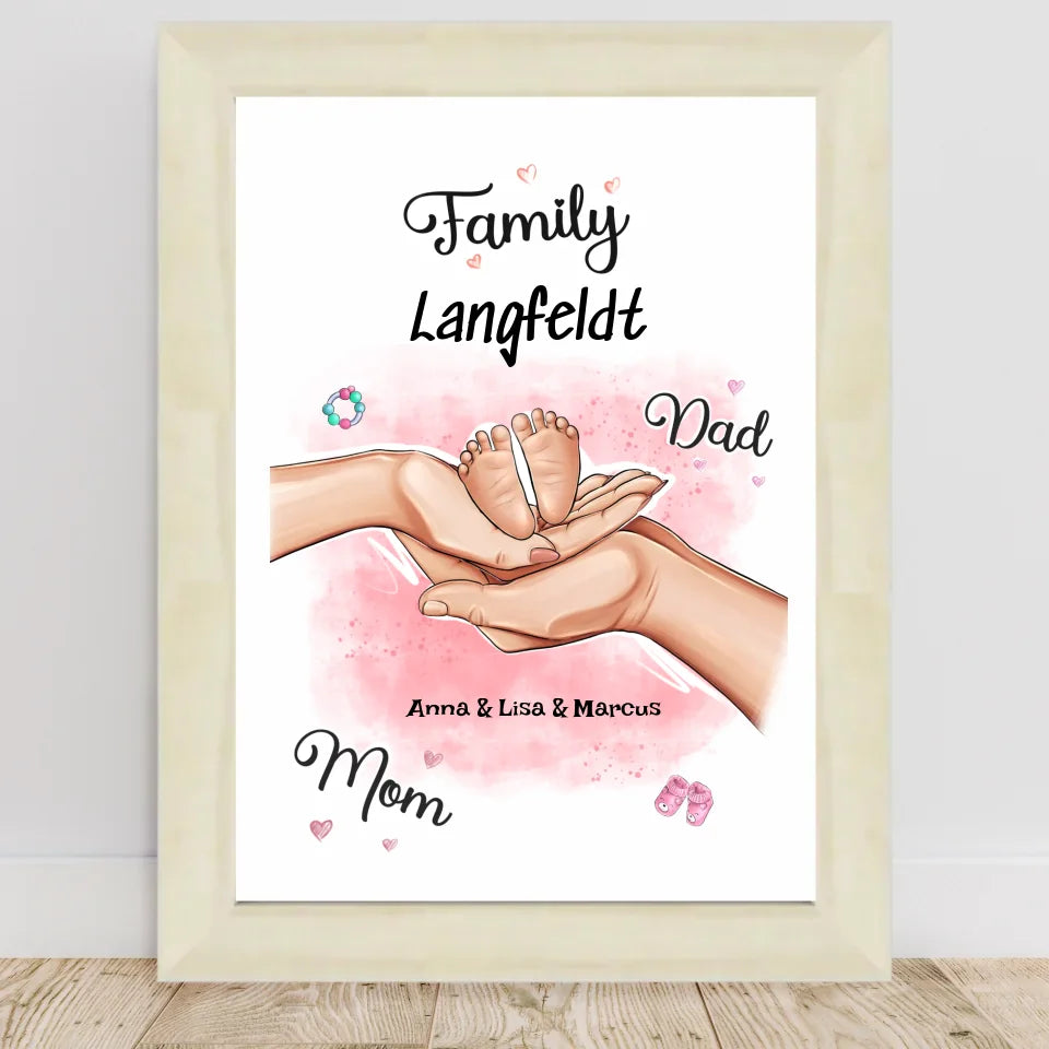 Poster mit Rahmen Hellholz 1