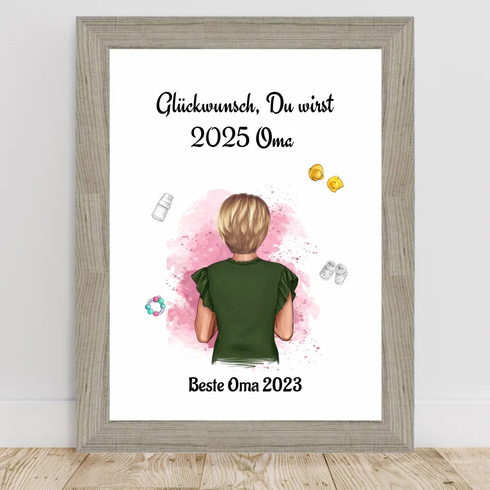 Poster mit Rahmen Beige 2