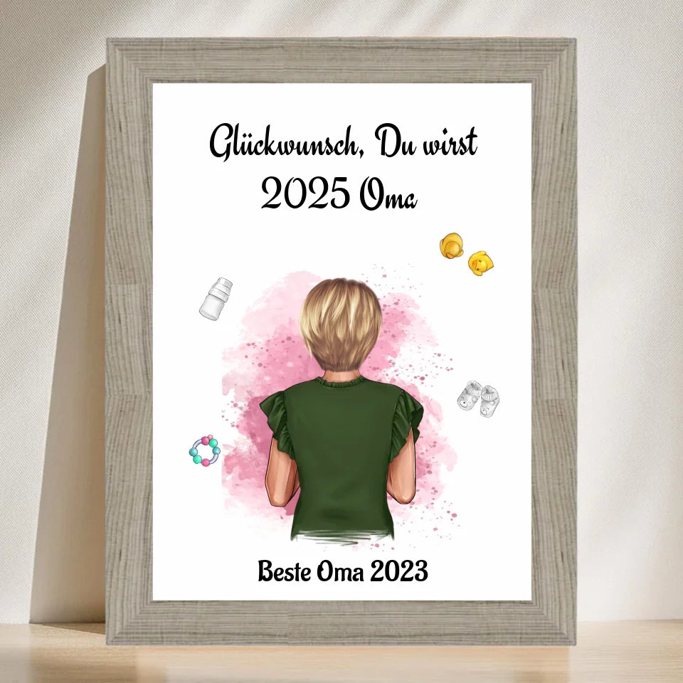 Poster mit Rahmen Beige 3