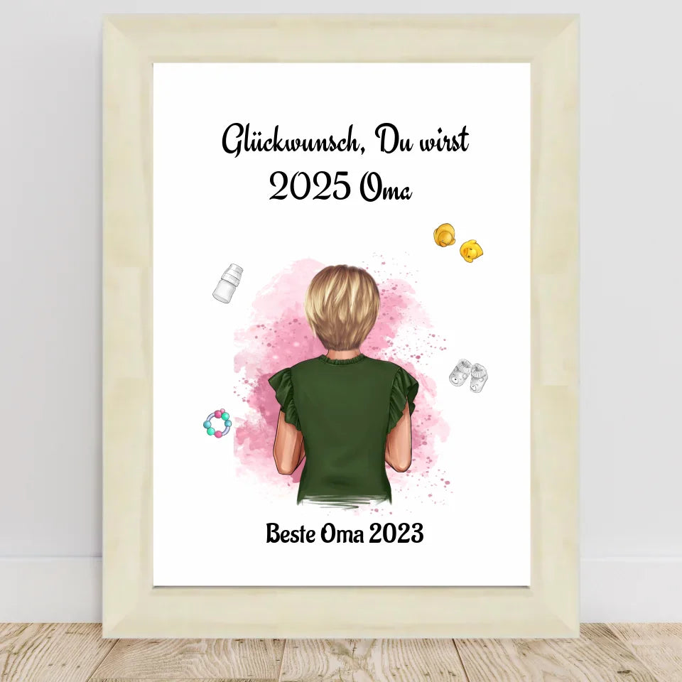 Poster mit Rahmen Hellholz 1