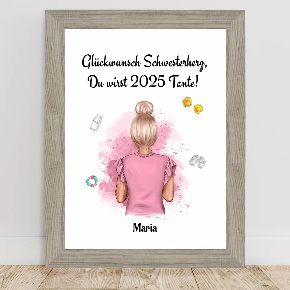 Poster mit Rahmen Beige 2