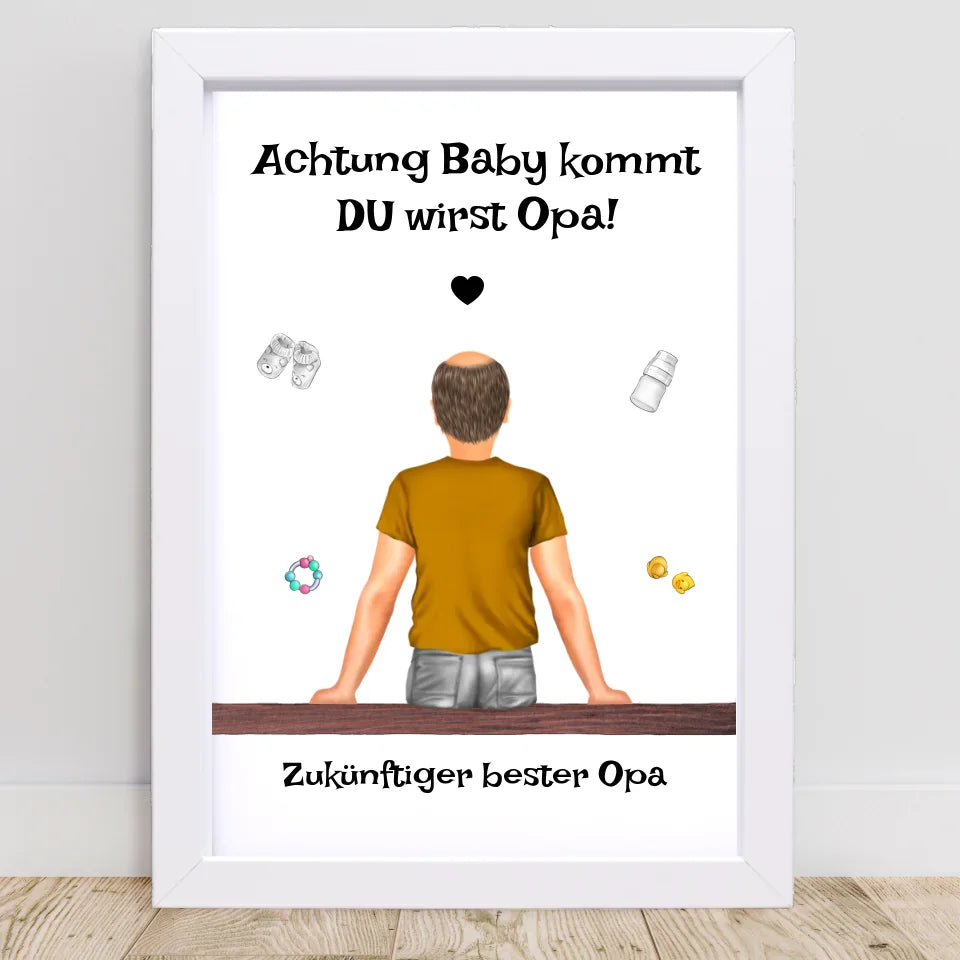 Poster mit Rahmen Weiß 2