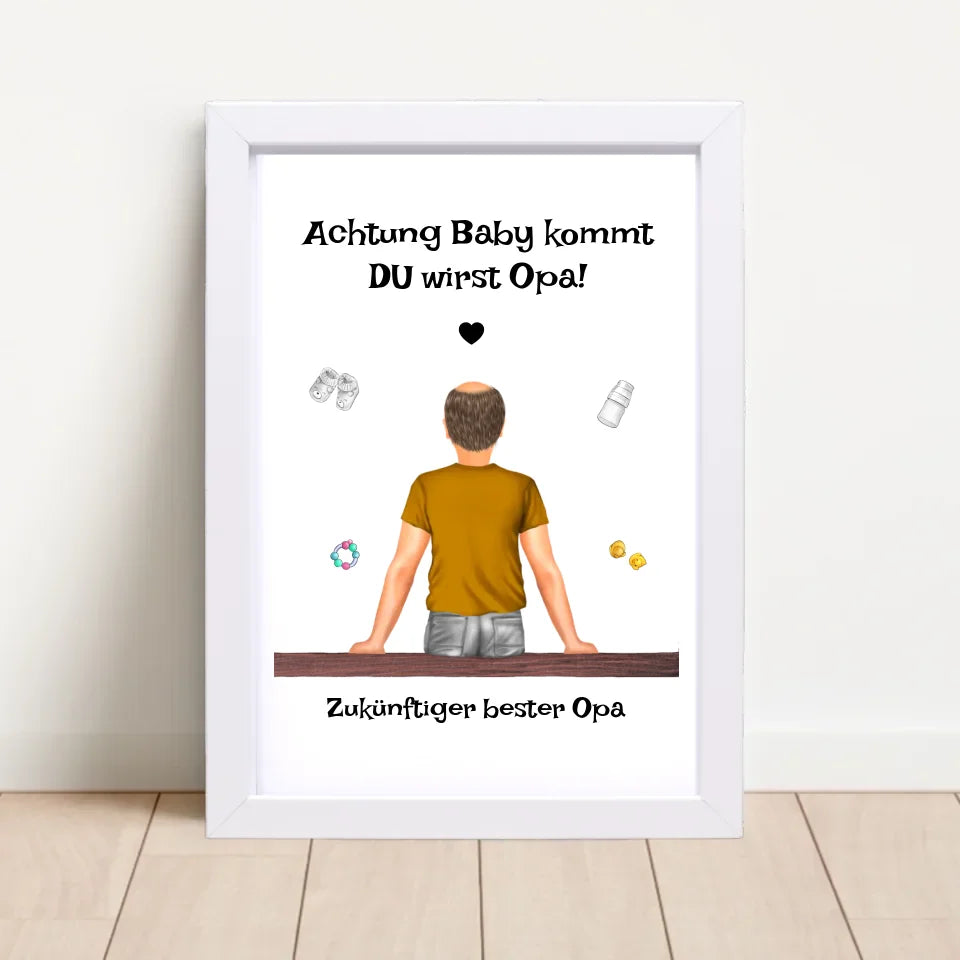 Poster mit Rahmen Weiß