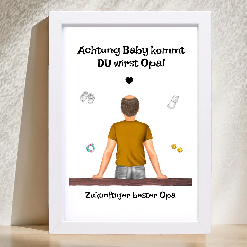 Poster mit Rahmen Weiß 1
